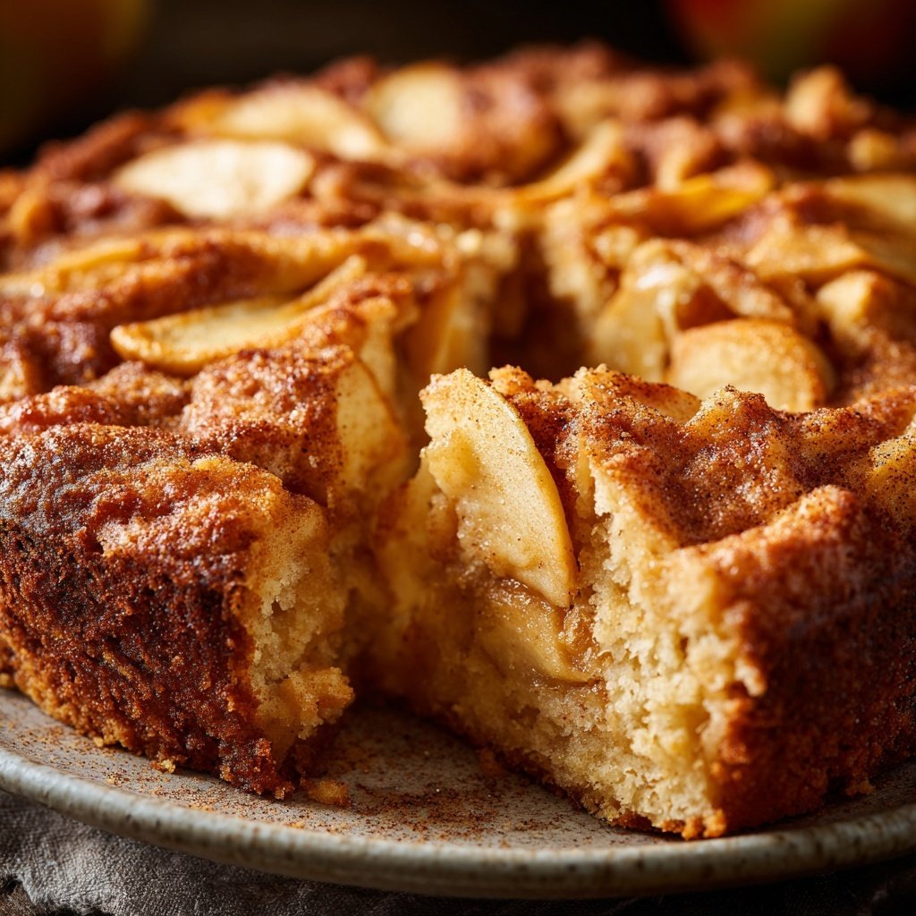 Gesunder Kuchen mit Apfel und Zimt