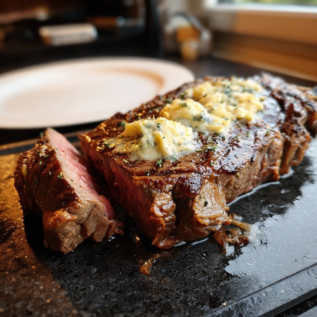 Steak mit Trüffelbutter für zwei