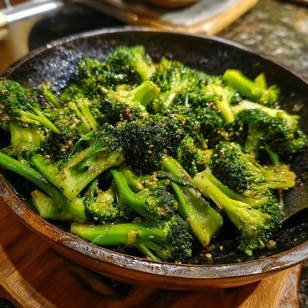 Brokkoli Pfanne Mit Sesam Öl
