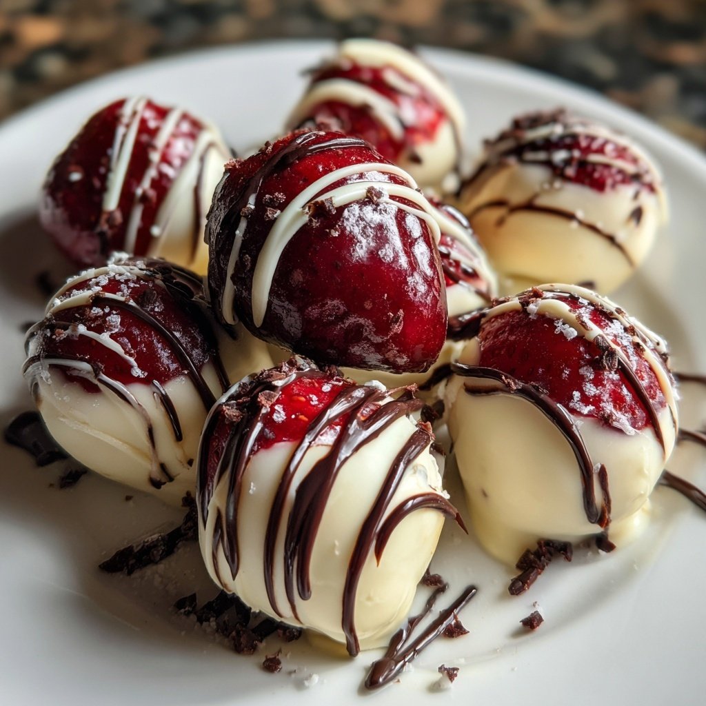 Erdbeeren mit weißer Schokolade