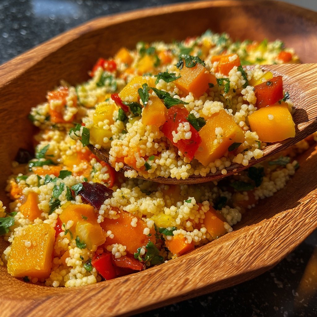 Mittagessen mit Gemüse-Couscous