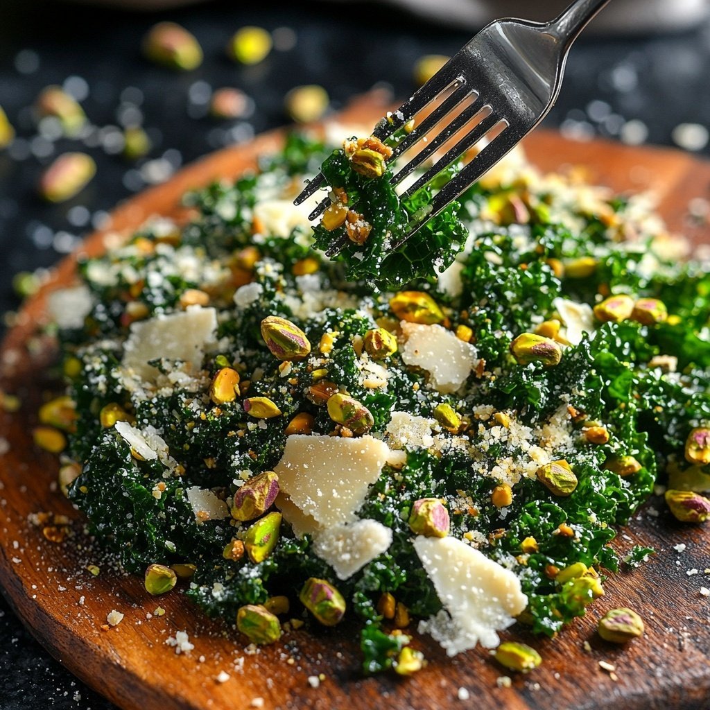 Parmesan-Pistazien-Kale-Salat