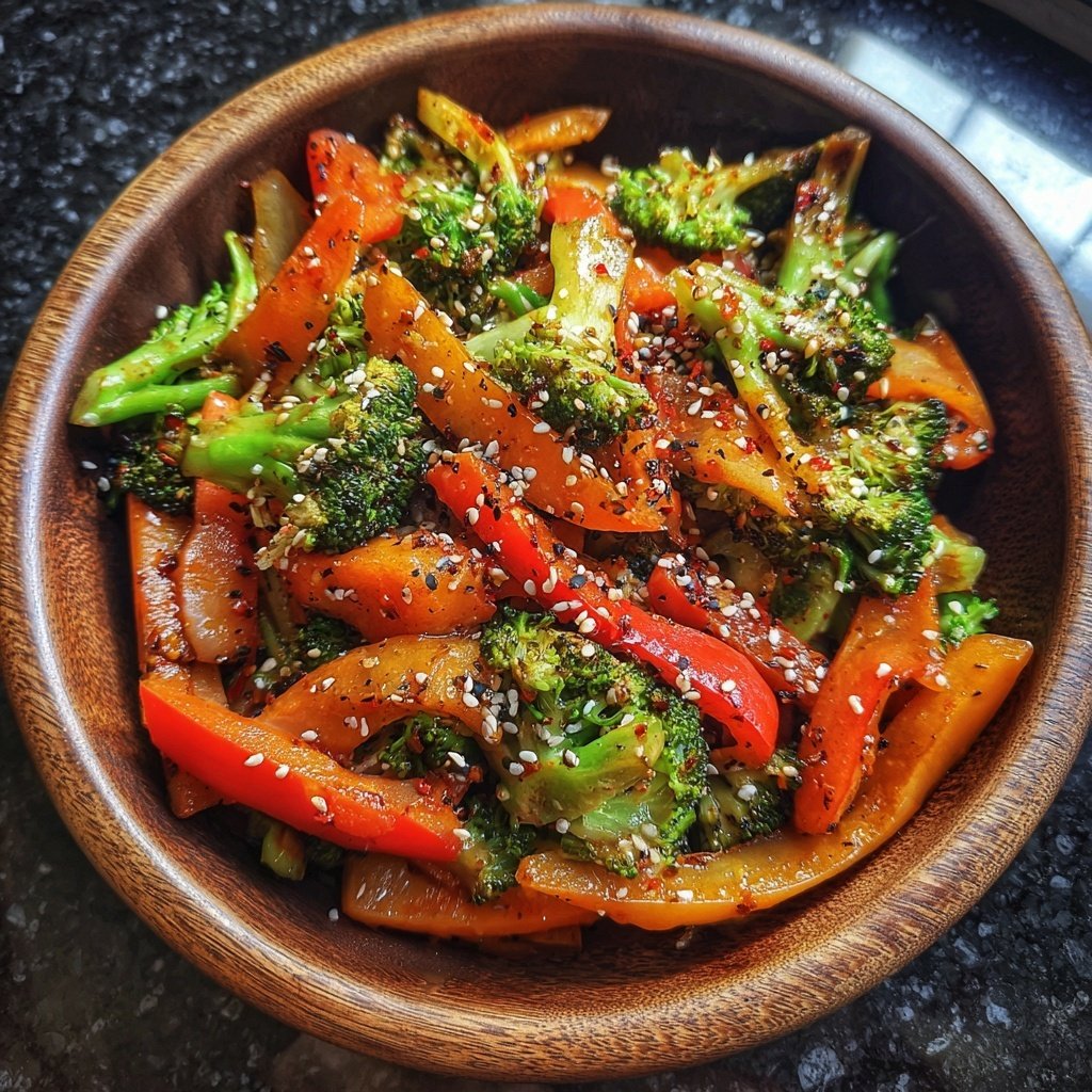 Kalorienarme Gemüsepfanne Vegan