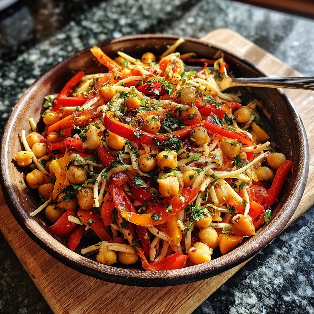 Mediterraner Nudelsalat Mit Kichererbsen