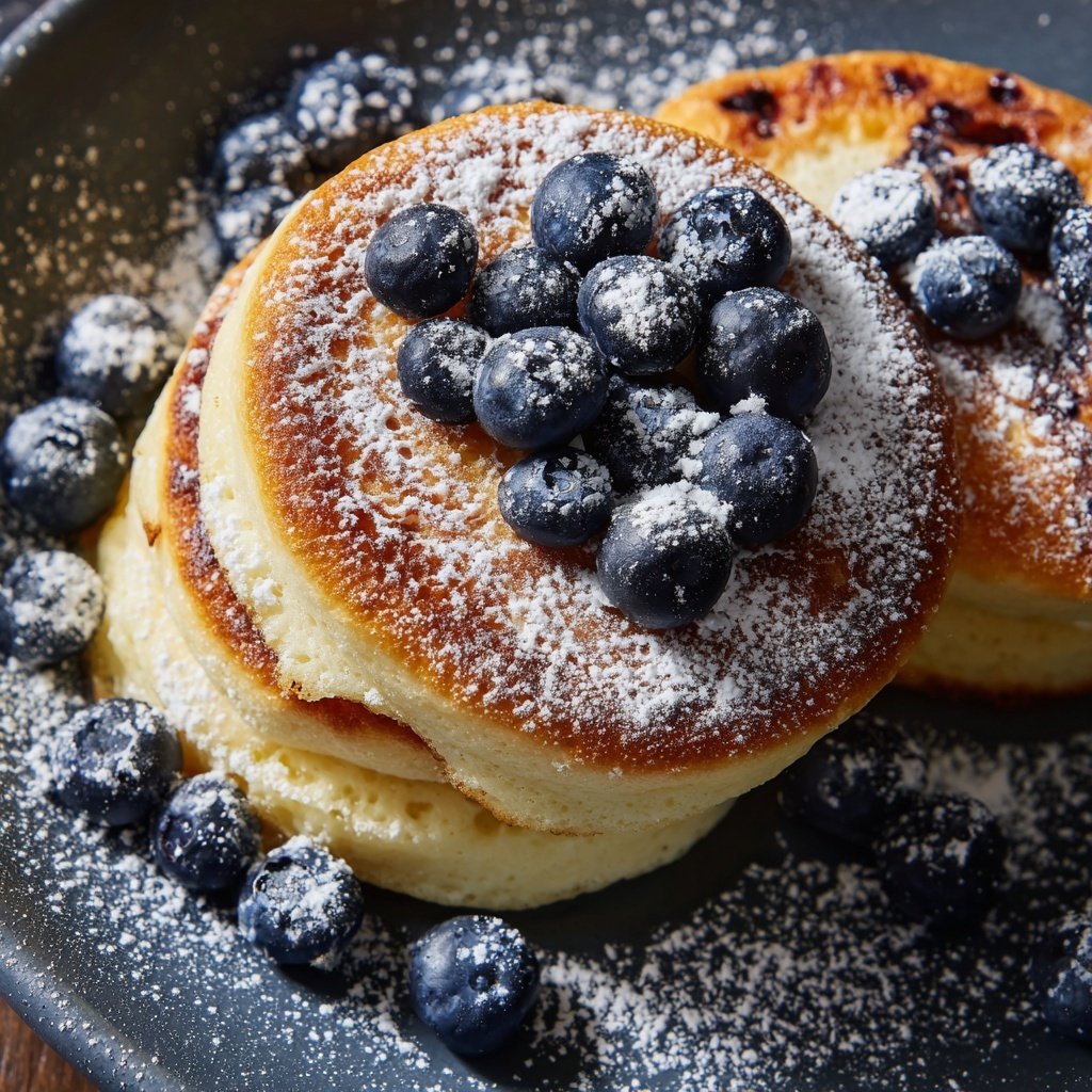 Pfannkuchen mit Heidelbeeren